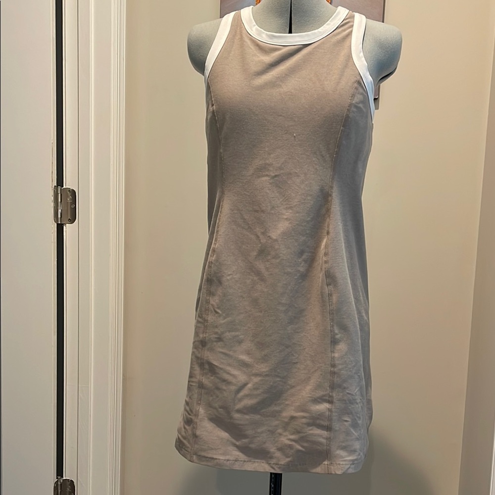 Beyond Yoga Spacedye Outlines Women's Tan Sleeveless dress